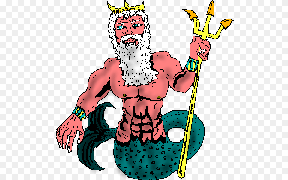 Poseidon Clipart, Baby, Person, Weapon, Art Png Image