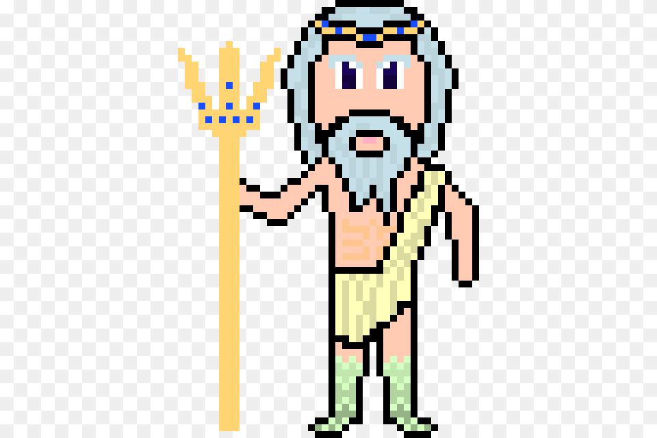 Poseidon Pixel Art Maker, Trident, Weapon Png