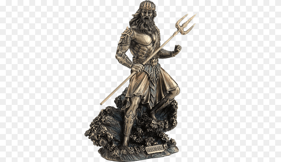 Poseidon Statue, Bronze, Figurine, Adult, Bride Png Image