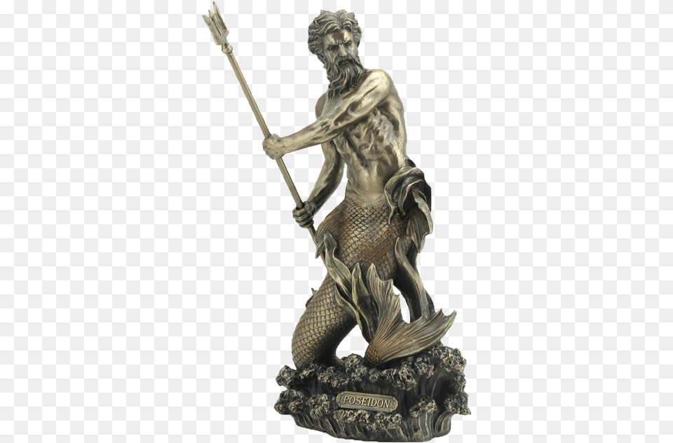 Poseidon Statue Poseidon Statues, Bronze, Kneeling, Person Png Image