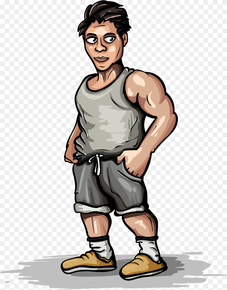 Poses T Shirt Short Wrestling Shorts, Clothing, Person, Man, Male Free Png