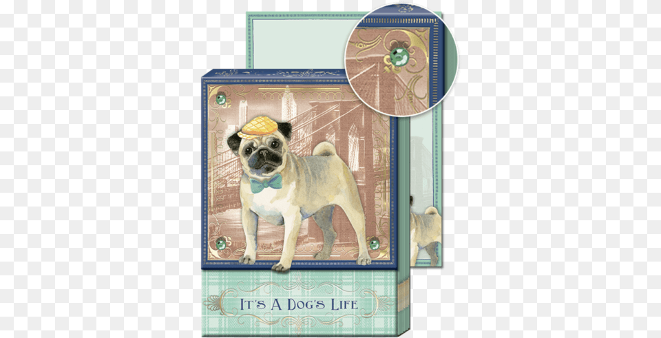 Posh Pets Brooklyn Pug Pocket Note Pad Office Boutique Posh Dogs At Work Pocket Notepads, Animal, Canine, Dog, Mammal Free Png Download