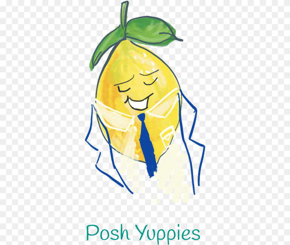 Posh Yuppie Lemon Illustration Illustration, Person, Food, Fruit, Plant Free Transparent Png
