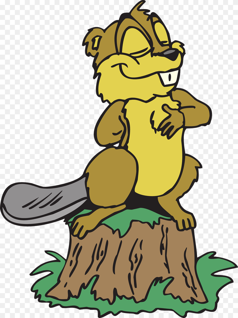 Posing Beaver Clipart, Tree, Plant, Person, Baby Free Png Download
