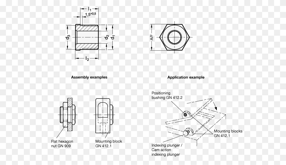 Positioning Bushings For Indexing Plungers Cam Action Sketch, Diagram Free Png