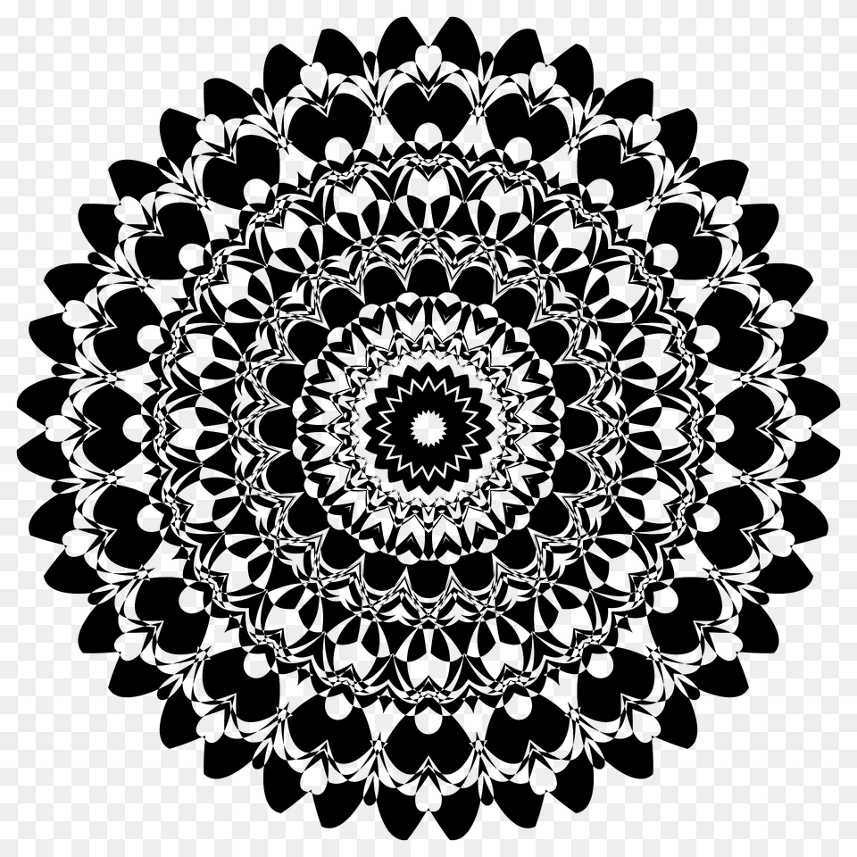 Positive And Negative Mandala 2 Clipart, Home Decor, Plant, Pattern, Art Png Image