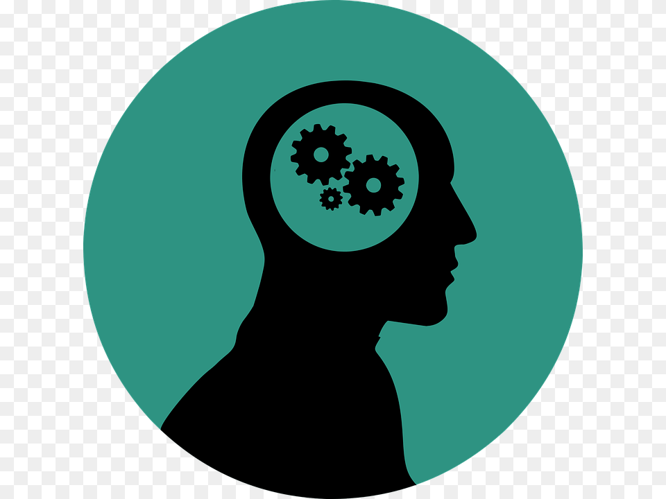 Positive Thinking Creative Brain Clockwork Concept Positive Impacts Of Games, Silhouette, Baby, Person, Logo Png