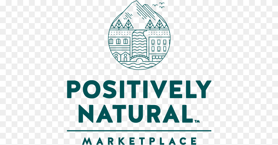 Positivetly Natural Marketplace Logo Stacked Full Color Matter, Advertisement, Poster Png Image
