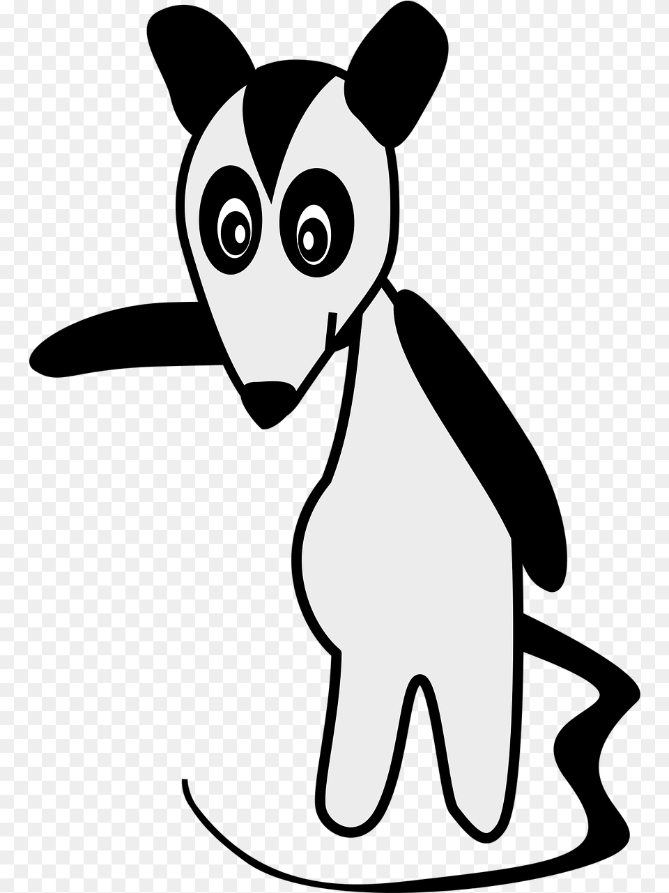 Possum Skunk Animal Vector Graphic On Pixabay Desenho Saru, Stencil, Face, Head, Person Png