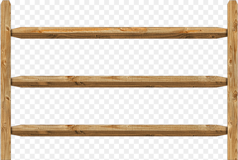 Post And Rail Fence, Shelf, Wood Png