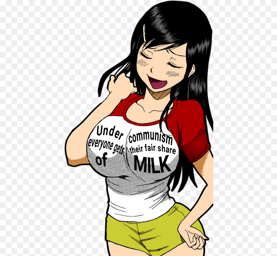 Post Big Ass Anime Tiddies, Adult, T-shirt, Publication, Person Free Png Download