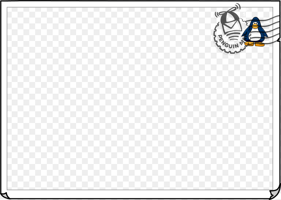 Post Card Club Penguin, White Board, Logo Png