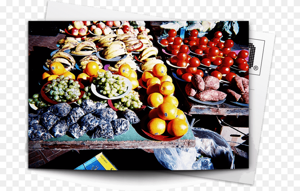 Post Card Mixed Fruit Mandarin Orange, Food, Plant, Produce, Art Free Png Download