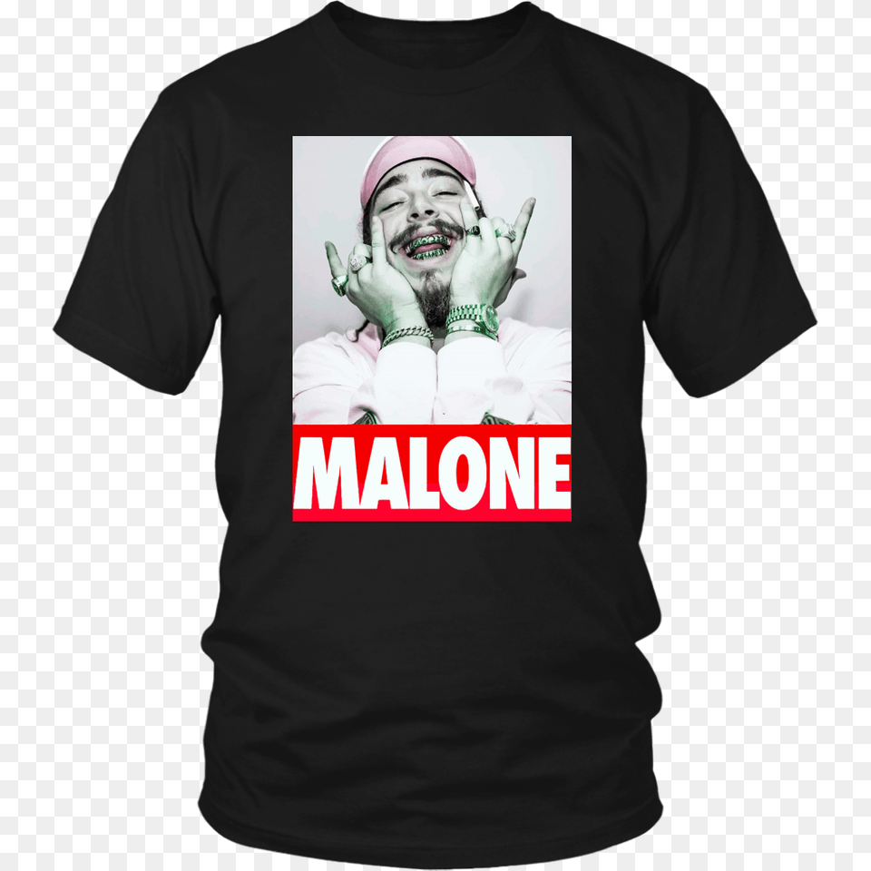 Post Funny Malone Stoney Shirt Isonicgeek Store, T-shirt, Clothing, Adult, Person Free Png
