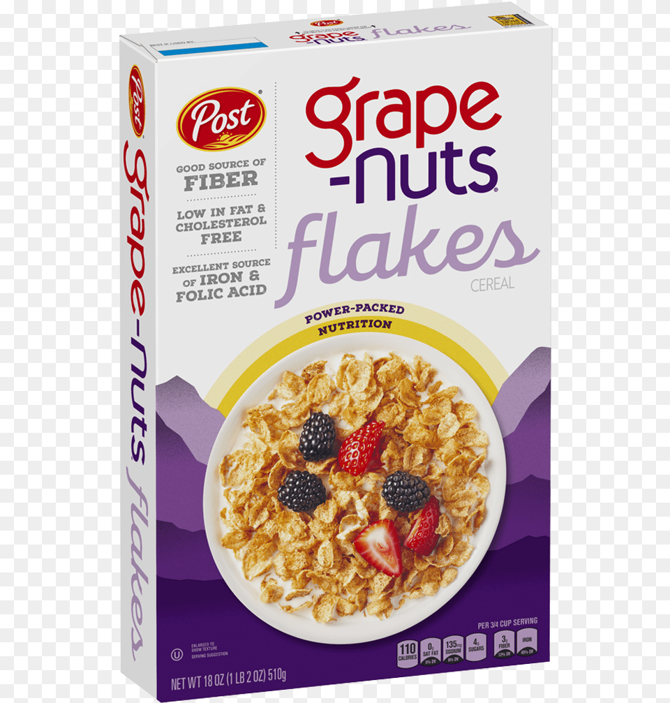 Post Grape Nut Flake Cereal, Breakfast, Food, Bowl, Produce Png