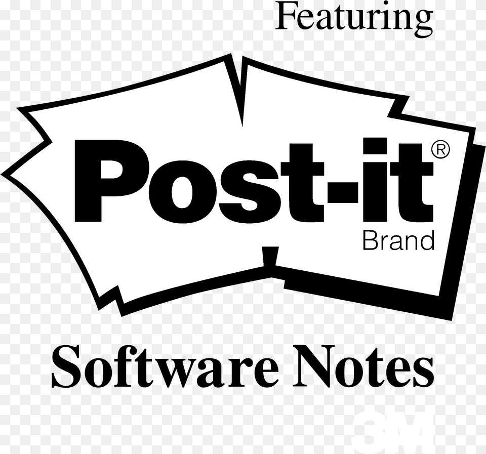 Post It Logo Black And White Post It Notes, People, Person, Stencil Png Image