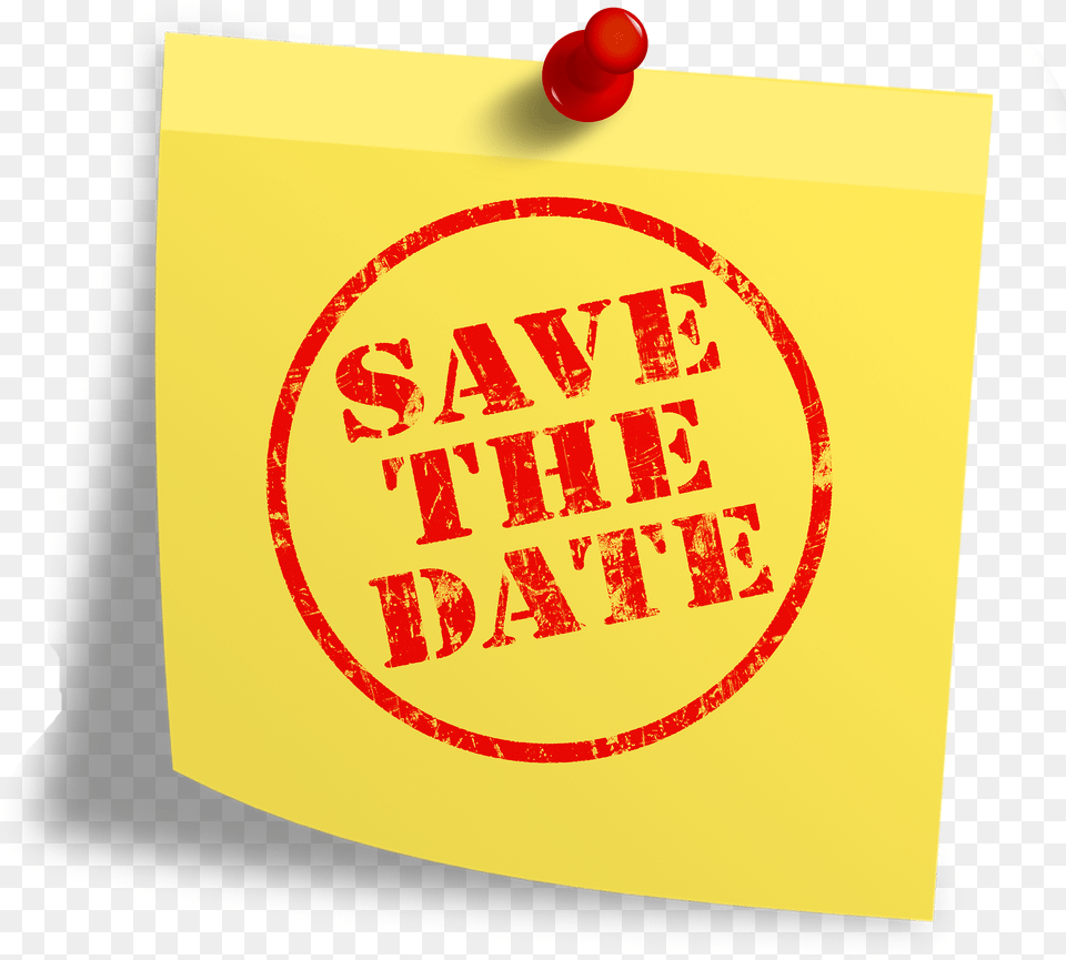 Post It Memo Pin Save The Date It, Text Free Png