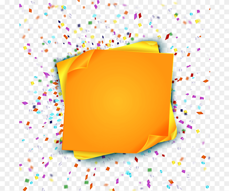 Post It Note Paper Color Sticky Notes Download 1002 Orange Colour Sticky Note Pad, Confetti Free Png