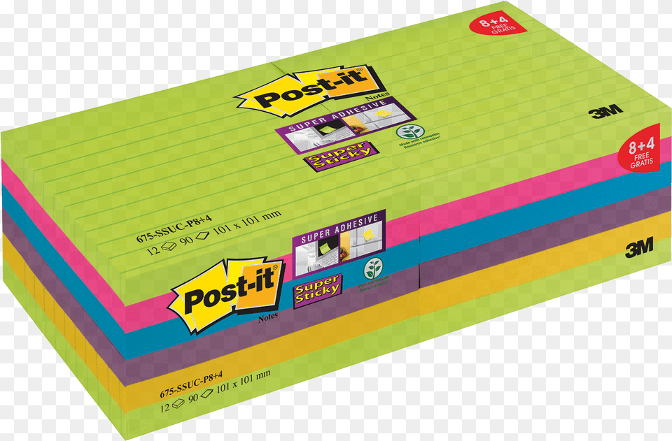 Post It Super Sticky Notes 101x101mm Prom Pack 8 Plus Free Png