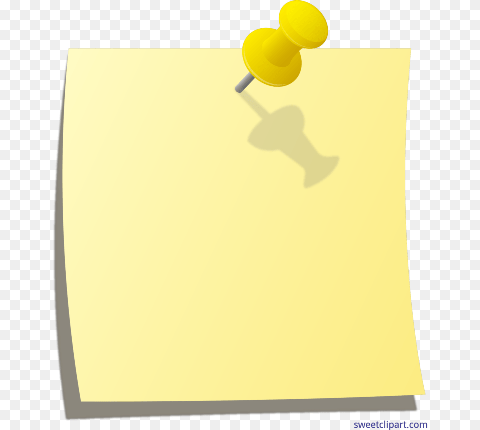 Post It With Thumbtack, Pin, White Board Png