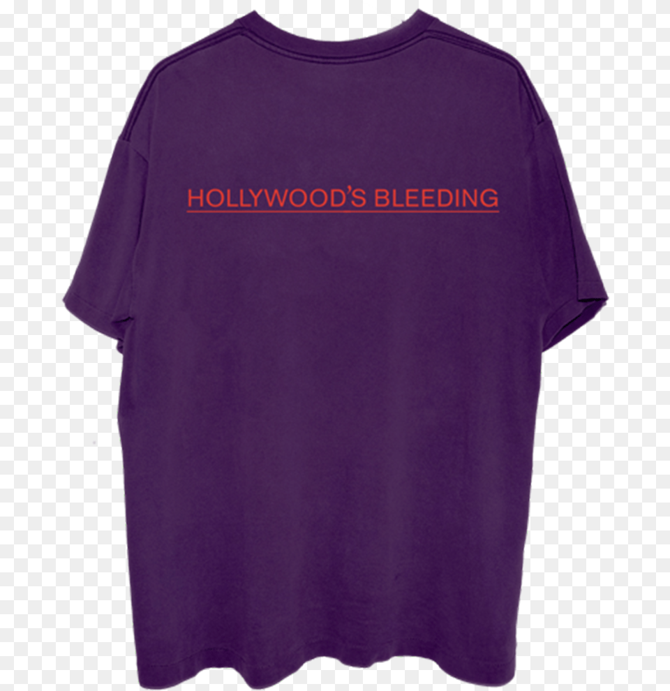 Post Malone Underline T Shirt, Clothing, Purple, T-shirt Free Png