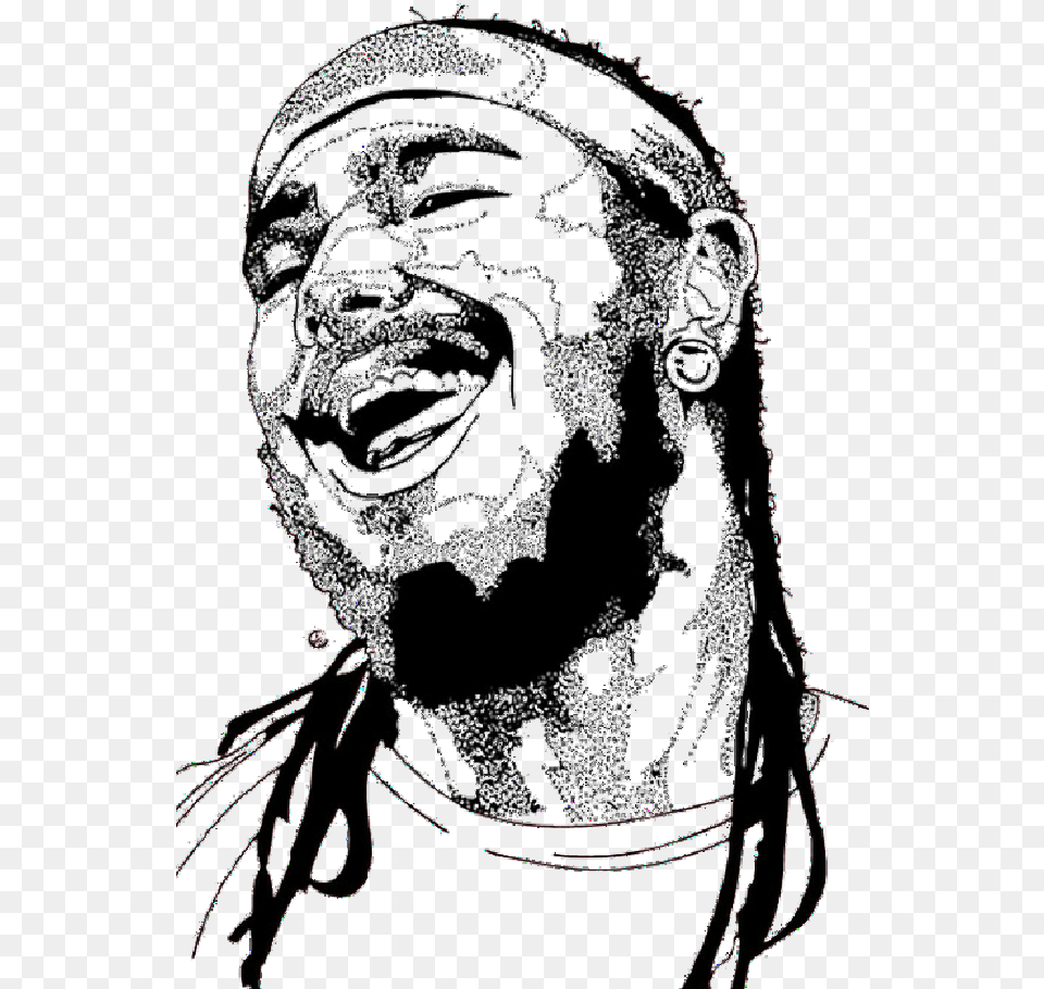 Post Malone Wallpaper Iphone Post Malone Black, Art, Stencil, Person, Photography Png