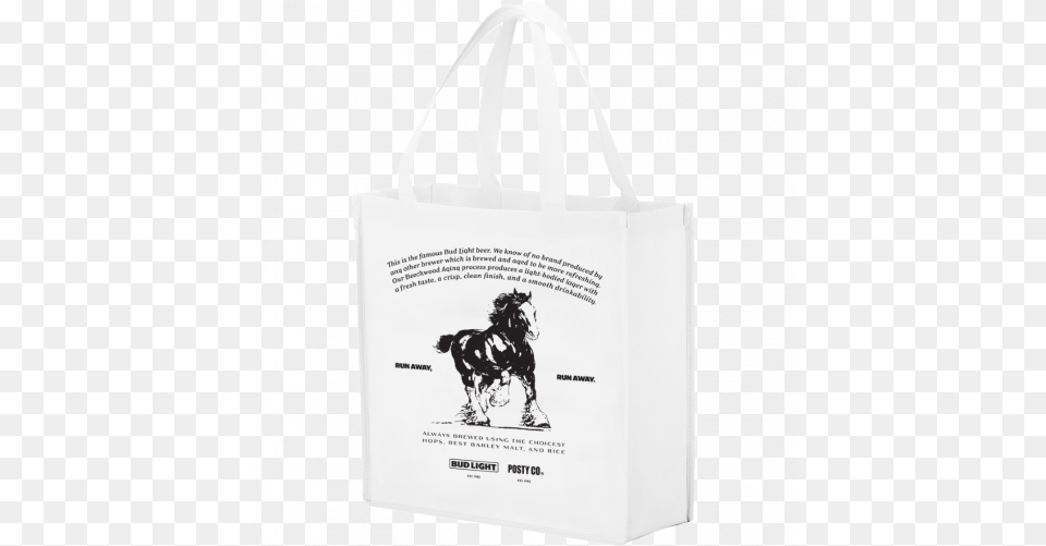 Post Malone X Bud Light Merchandise Buyandship Singapore Tote Bag, Tote Bag, Animal, Horse, Mammal Free Png Download