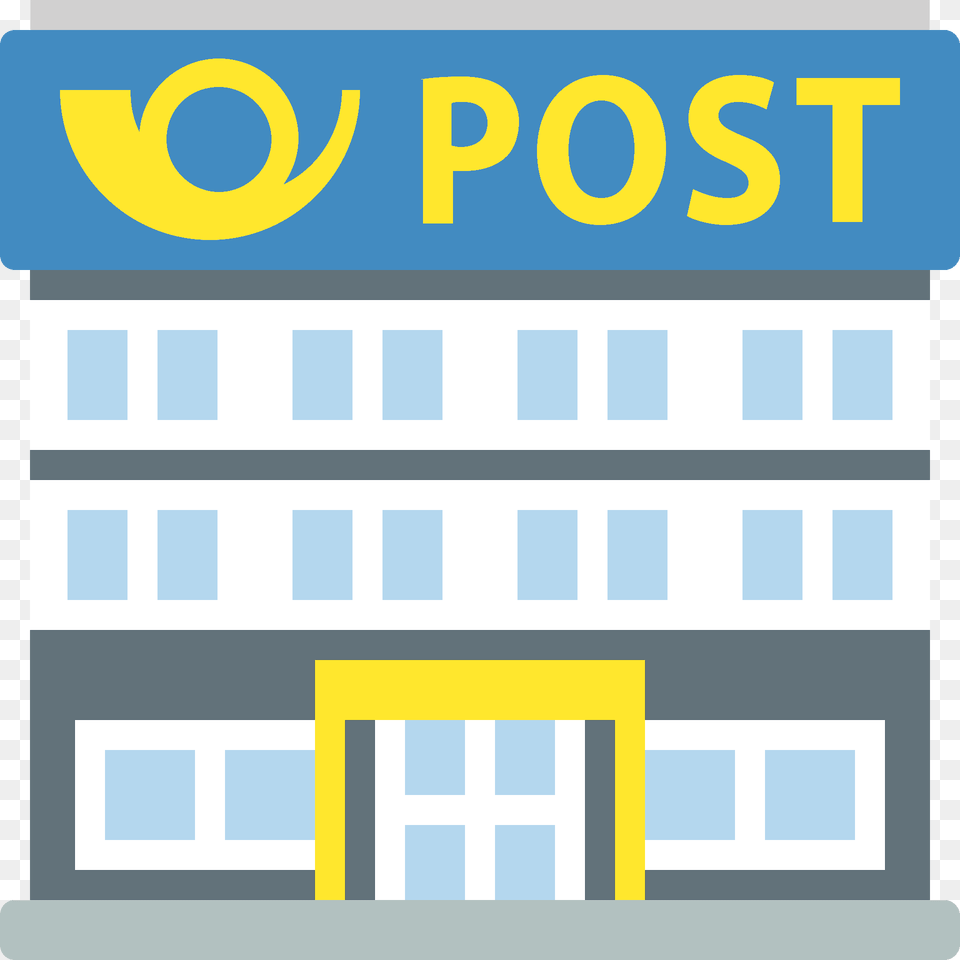 Post Office Emoji Clipart, City, Architecture, Building, Hotel Free Png