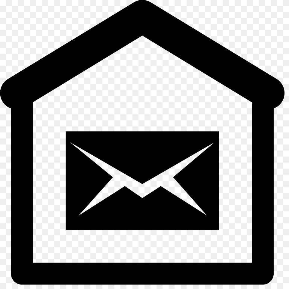 Post Office Icon, Gray Png Image