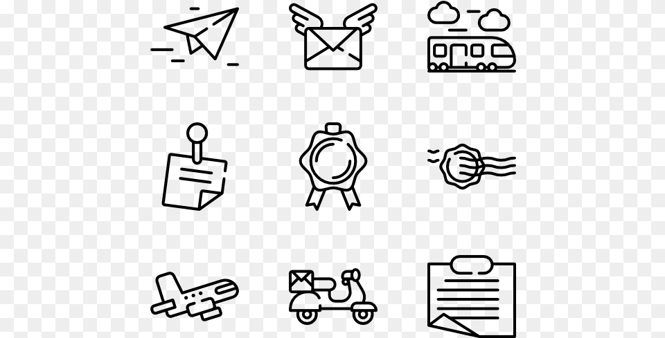 Post Office Post Icons, Gray Png
