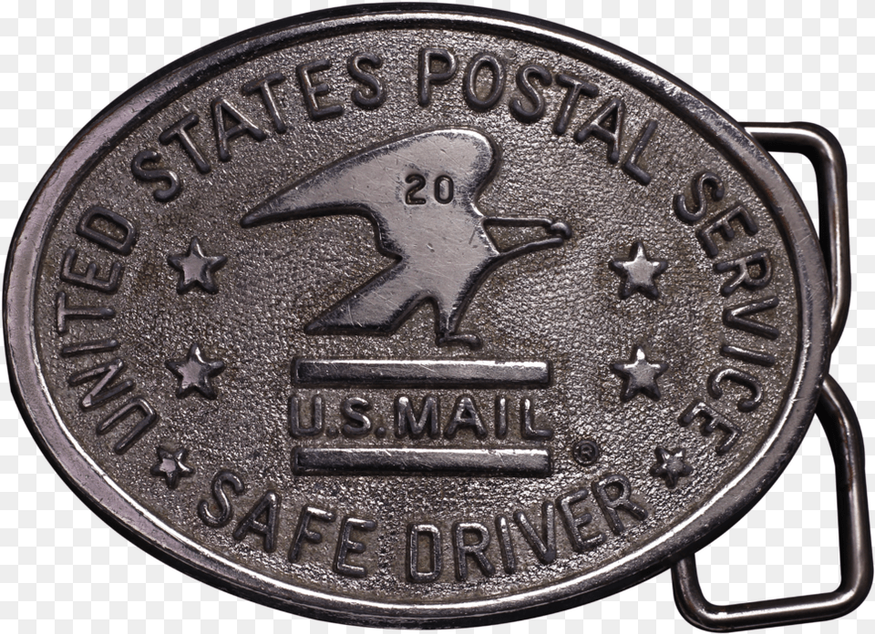 Post Office Usps Us Mail 20 Year Safe Driver Employee Belt Buckle, Accessories Png