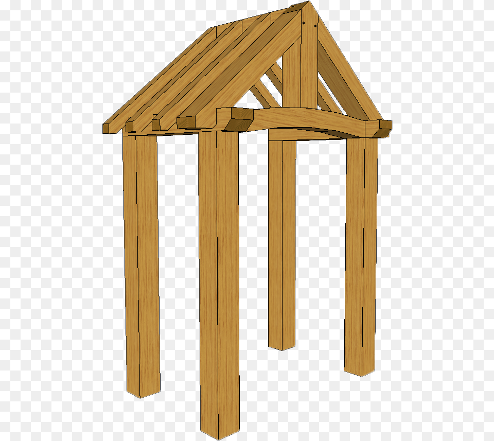 Post Porch With King Post Truss, Architecture, Building, House, Housing Png Image