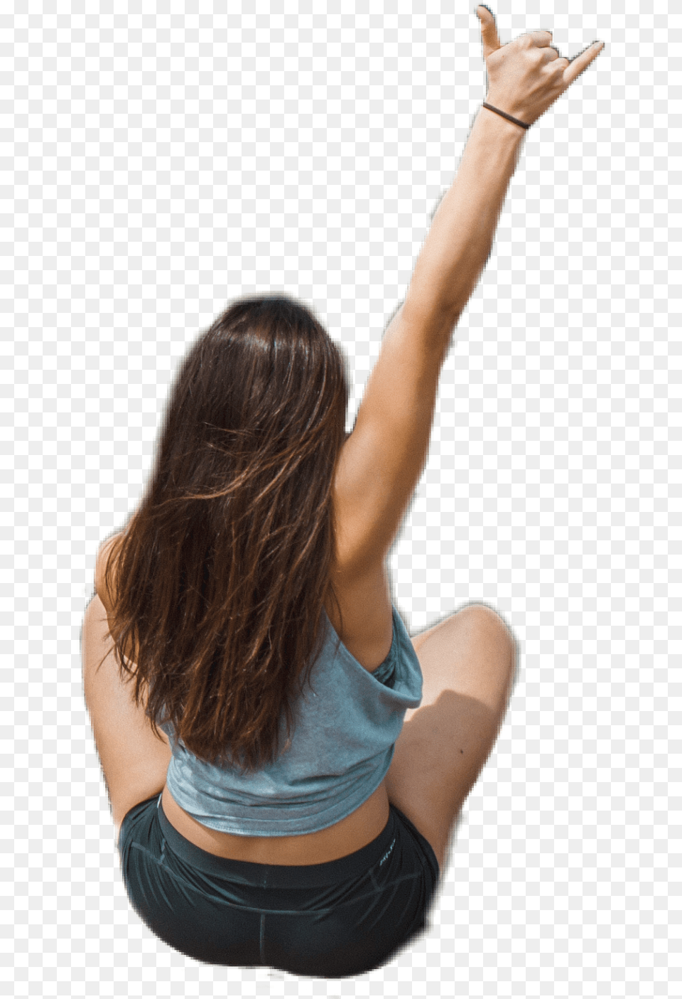 Post Woman Girl Back Sit Girl, Finger, Person, Body Part, Hand Free Png
