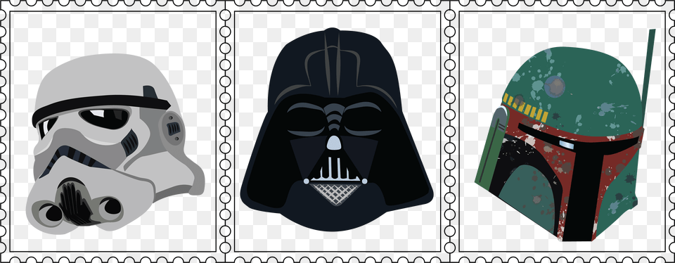 Postage Stamp Collection Darth Vader Free Png