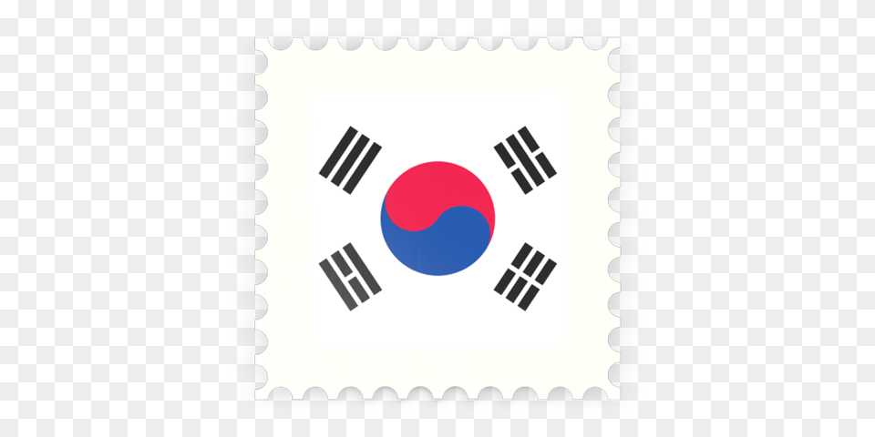 Postage Stamp Icon Illustration Of Flag Of South Korea, Postage Stamp, Logo, Person Free Png