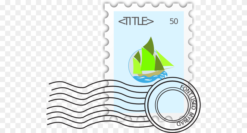 Postage Stamp Used, Boat, Sailboat, Transportation, Vehicle Free Png Download