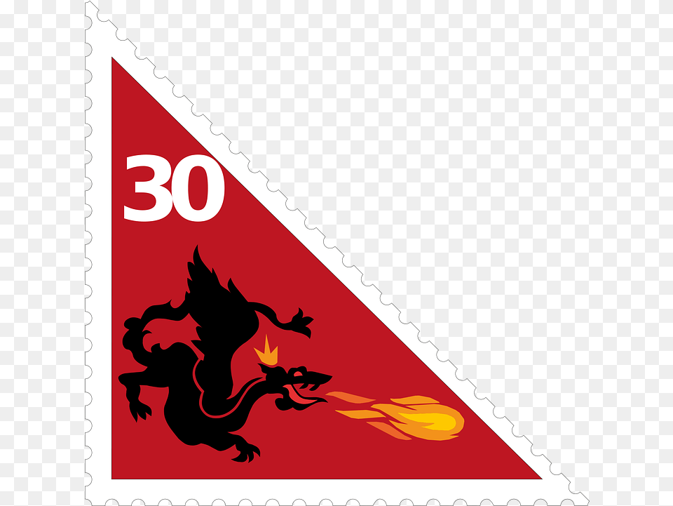 Postage Stamps Dragon Vector Graphic On Pixabay Illustration, Triangle, Postage Stamp Free Transparent Png