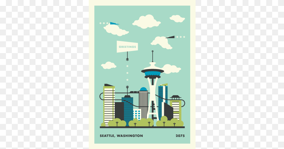 Postcard, City, Metropolis, Urban Png Image