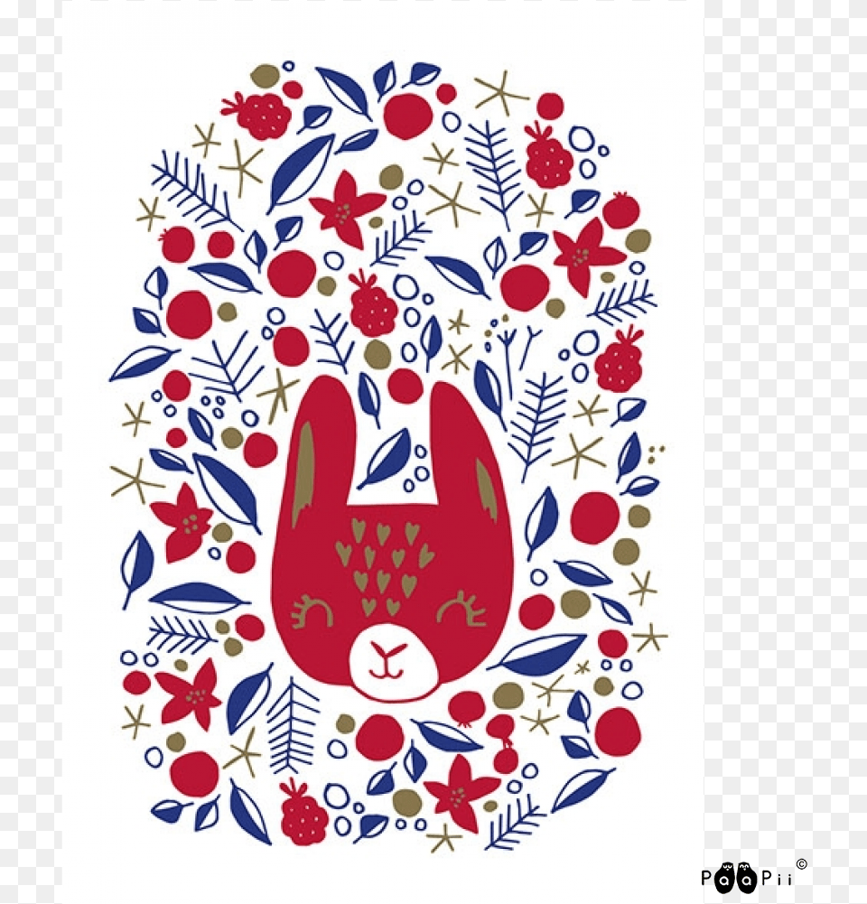 Postcard Berry Dream Bunny Illustration, Art, Floral Design, Graphics, Pattern Free Transparent Png