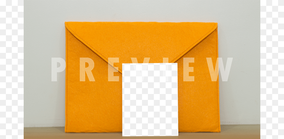Postcard Mockup Template Standing Against A Bright Construction Paper, Envelope, Mail, Mailbox Png Image