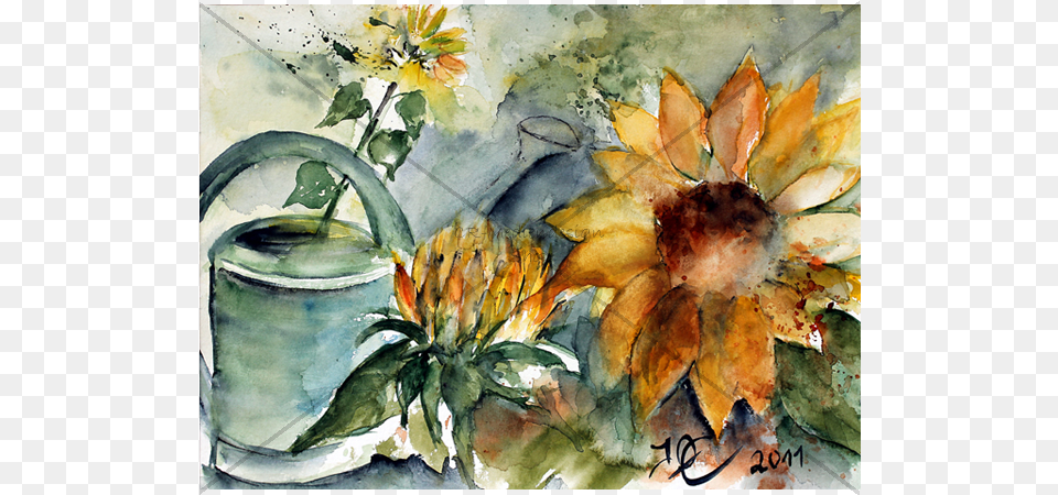 Postcard Ossenberg Chrysanths, Art, Leaf, Painting, Plant Free Png Download