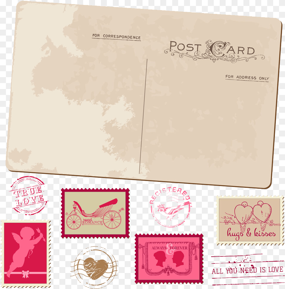 Postcard Postage Stamp Greeting Card Transprent Undangan Pernikahan Perangko, Envelope, Mail, White Board, Person Free Png Download