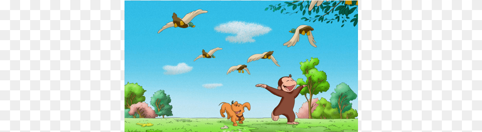 Posted By Pbs Publicity On Mar 03 2013 At Curious George, Baby, Person, Animal, Bird Free Transparent Png