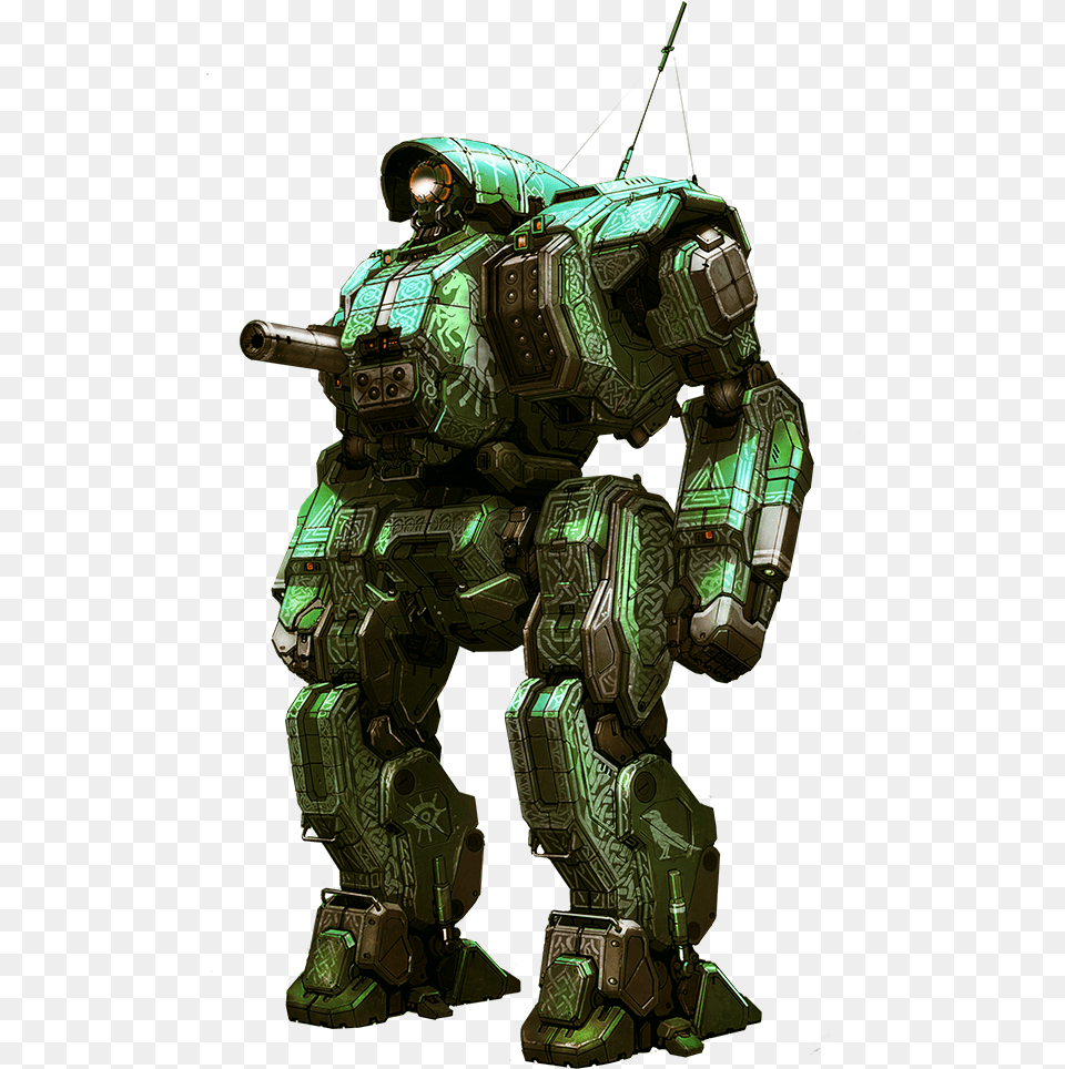 Posted Cyclops Mechwarrior, Robot, Toy, Green Png Image
