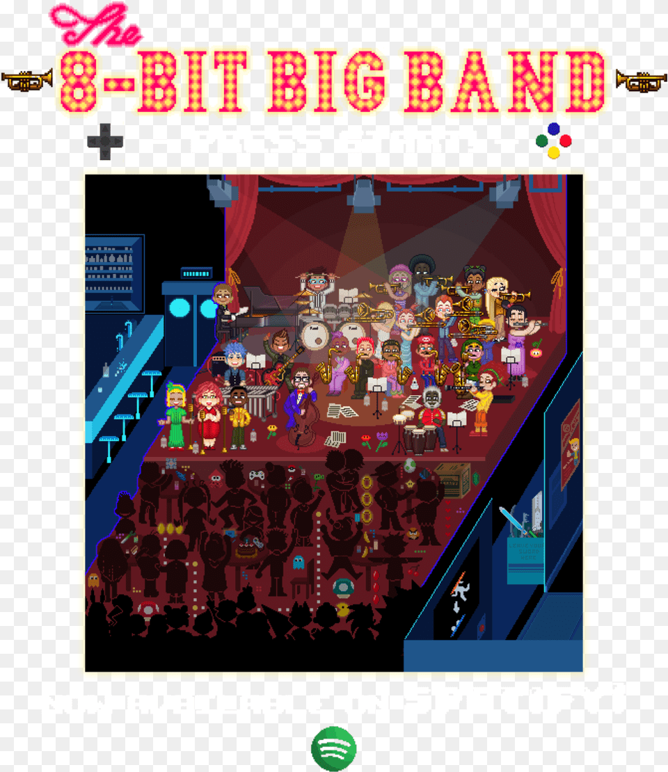 Poster Art Trans 8 Bit Big Band, Person Free Png