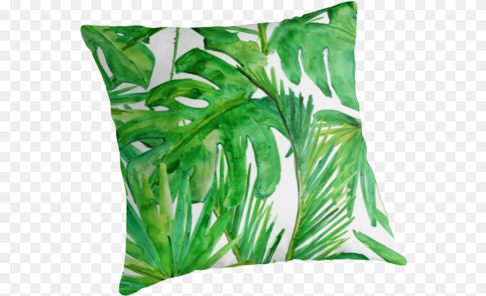 Poster Decoration Decor Green Leaves Tropical, Cushion, Home Decor, Pillow, Plant Png Image