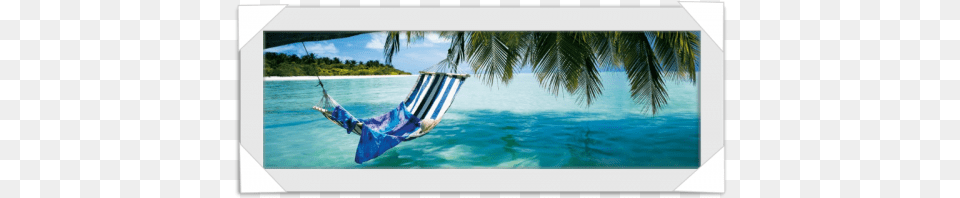 Poster Encadr Plages Hamac A L39ombre Des Cocotiers, Furniture, Summer, Hammock, Outdoors Free Png Download
