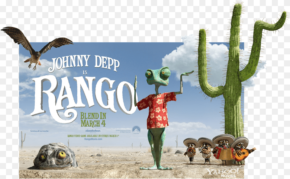 Poster For Rango The Movie Rango Movie, Animal, Bird, Person, Kite Bird Png Image
