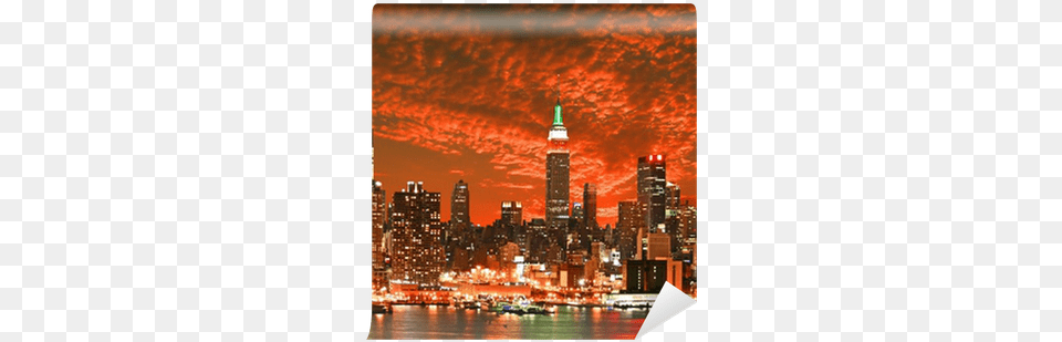 Poster Manhattan Skyline At Christmas Eve, Architecture, Water, Urban, Waterfront Free Png