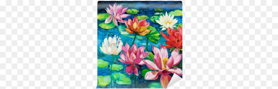 Poster Water Lily, Art, Flower, Painting, Plant Free Transparent Png